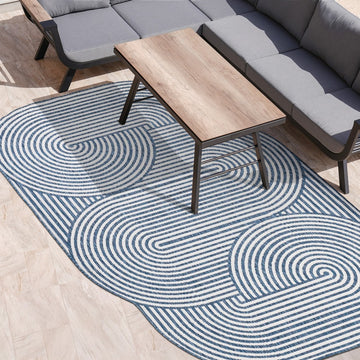 Margot Modern Geometric Arch Stripe Area Rug